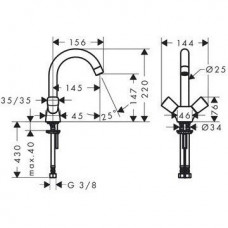 Смеситель для раковины Hansgrohe Logis (71221000)