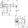 Смеситель для раковины Hansgrohe Metris (31086000) настенный