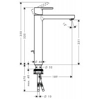 Смеситель для раковины Hansgrohe Metris S (31022000) высокий