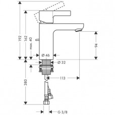 Смеситель для раковины Hansgrohe Metris S (31060000)