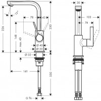 Смеситель для раковины Hansgrohe Metris S (31161000)