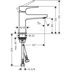 Смеситель для раковины Hansgrohe Metropol Lever 100 (32500000)