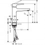 Смеситель для раковины Hansgrohe Metropol Lever 110 (32506000)