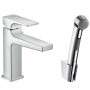 Смеситель для раковины Hansgrohe Metropol Lever 110 (32522000) с гигиеническим душем