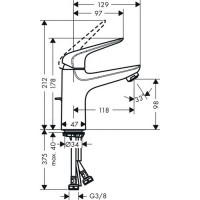 Смеситель для раковины Hansgrohe Novus 100 (71030000)