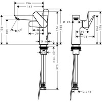 Смеситель для раковины Hansgrohe Talis E 150 (71754000)