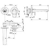 Смеситель для раковины Ideal Standard Connect AIR (A7029AA) (скрытого монтажа)