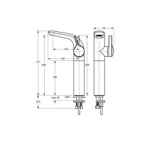 Смеситель для раковины Ideal Standard Melange (A4266AA) высокий