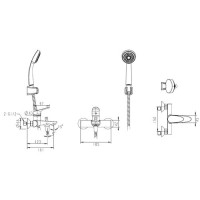 Смеситель для ванны Bravat Drop (F64898C-B)