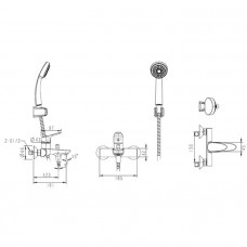 Смеситель для ванны Bravat Drop (F64898C-B)