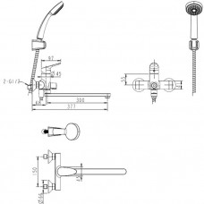 Смеситель для ванны Bravat Drop (F64898C-LB)