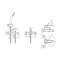 Смеситель для ванны Bravat Eco (F6111147C-B)