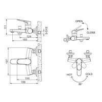 Смеситель для ванны Bravat Eler (F6191238CP-01-RUS)