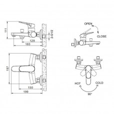 Смеситель для ванны Bravat Eler (F6191238CP-01-RUS)