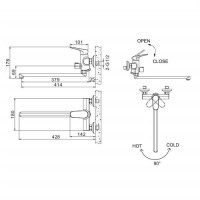 Смеситель для ванны Bravat Eler (F6191238CP-01L-RUS)