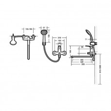 Смеситель для ванны Bravat Fit (F6135188CP-LB-RUS)