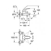 Смеситель для ванны Grohe Euroeco (32743000)