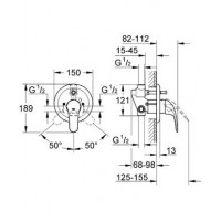 Смеситель для ванны Grohe Euroeco (32747000) скрытого монтажа