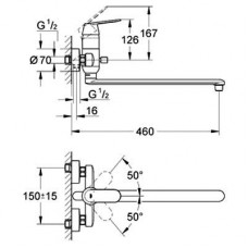 Смеситель для ванны Grohe Eurosmart Cosmopolitan (32847000)