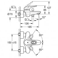 Смеситель для ванны Grohe Eurostyle New (33591003)