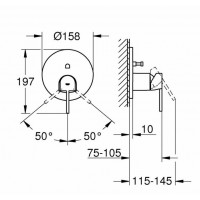 Смеситель для ванны Grohe Plus (24060003) скрытого монтажа