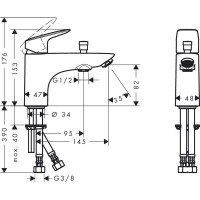 Смеситель для ванны Hansgrohe Logis (71312000)