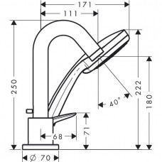 Смеситель для ванны Hansgrohe Logis (71313000)