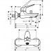 Смеситель для ванны Hansgrohe Novus Loop (71340000)