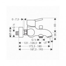 Смеситель для ванны Hansgrohe Talis S (32420000)