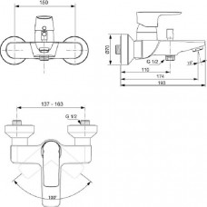 Смеситель для ванны Ideal Standard Connect AIR (A7033AA)