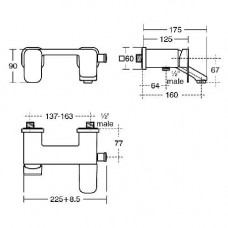 Смеситель для ванны Ideal Standard Tonic II (A6338AA)