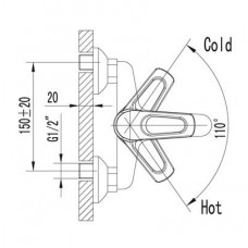 Смеситель для ванны Lemark Omega (LM3102C)