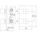 Смеситель для ванны и душа Bossini Cube New (Z00062.030) скрытого монтажа