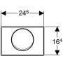 Смывная клавиша Geberit Delta 15 (115.101.00.1) (нержавеющая сталь)