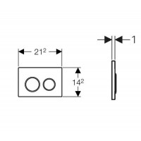 Смывная клавиша Geberit Omega 20 (115.085.KJ.1) (белый/хром глянцевый)