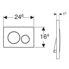 Смывная клавиша Geberit Sigma 01 (115.770.JQ.5) (матовый хром)