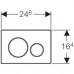 Смывная клавиша Geberit Sigma 20 (115.882.SN.1) (нержавеющая сталь) с легкоочищаемой поверхностью