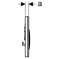 Смывная клавиша Geberit Sigma 21 (115.884.SI.1) (стекло белое/хром глянцевый)