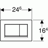 Смывная клавиша Geberit Sigma 30 (115.883.JQ.1) (хром матовый/хром глянцевый) не оставляет отпечатков пальцев