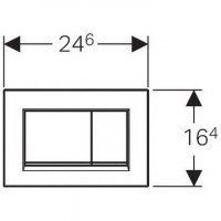 Смывная клавиша Geberit Sigma 30 (115.883.KN.1) (хром матовый/хром глянцевый)