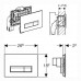 Смывная клавиша Geberit Sigma 40 New (115.600.SI.1) (белый/матированный алюминий)