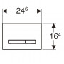 Смывная клавиша Geberit Sigma 50 New (115.788.DW.2) (рамка черная/кнопки сталь)