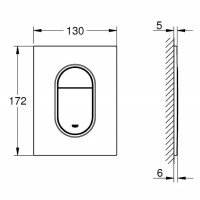 Смывная клавиша Grohe Arena Cosmopolitan S (37624000) хром глянцевый