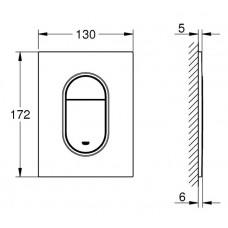 Смывная клавиша Grohe Arena Cosmopolitan S (37624000) хром глянцевый