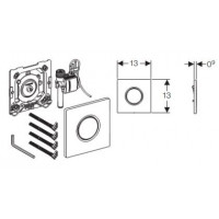 Смывная клавиша для писсуара Geberit Sigma 01 (116.011.46.5) (хром матовый)