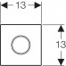 Смывная клавиша для писсуара Geberit Sigma 10 (116.035.SN.1) (нержавеющая сталь)