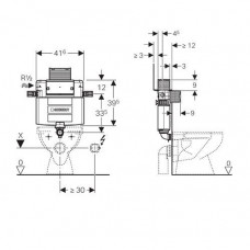 Смывной бачок Geberit Omega 12 (109.043.00.1) скрытого монтажа