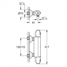 Термостат для душа Grohe Grohtherm 1000 New (34143003)