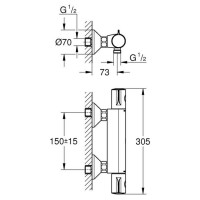 Термостат для душа Grohe Grohtherm 800 (34558000)