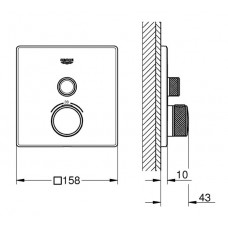 Термостат для душа Grohe Grohtherm SmartControl (29123000) скрытого монтажа